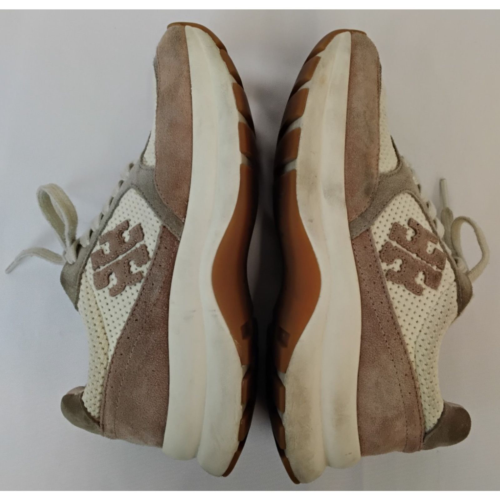 Tory Burch Tory Burch Kick Trainer Sneaker Women's 7M Rose/Cream Suede Size US 7 / IT 37 - 8 Thumbnail