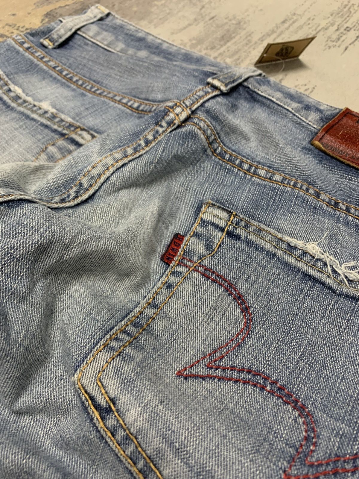 Japanese Brand Edwin blue trip 503 Slim Fit Distressed Jeans Size US 31 - 8 Thumbnail