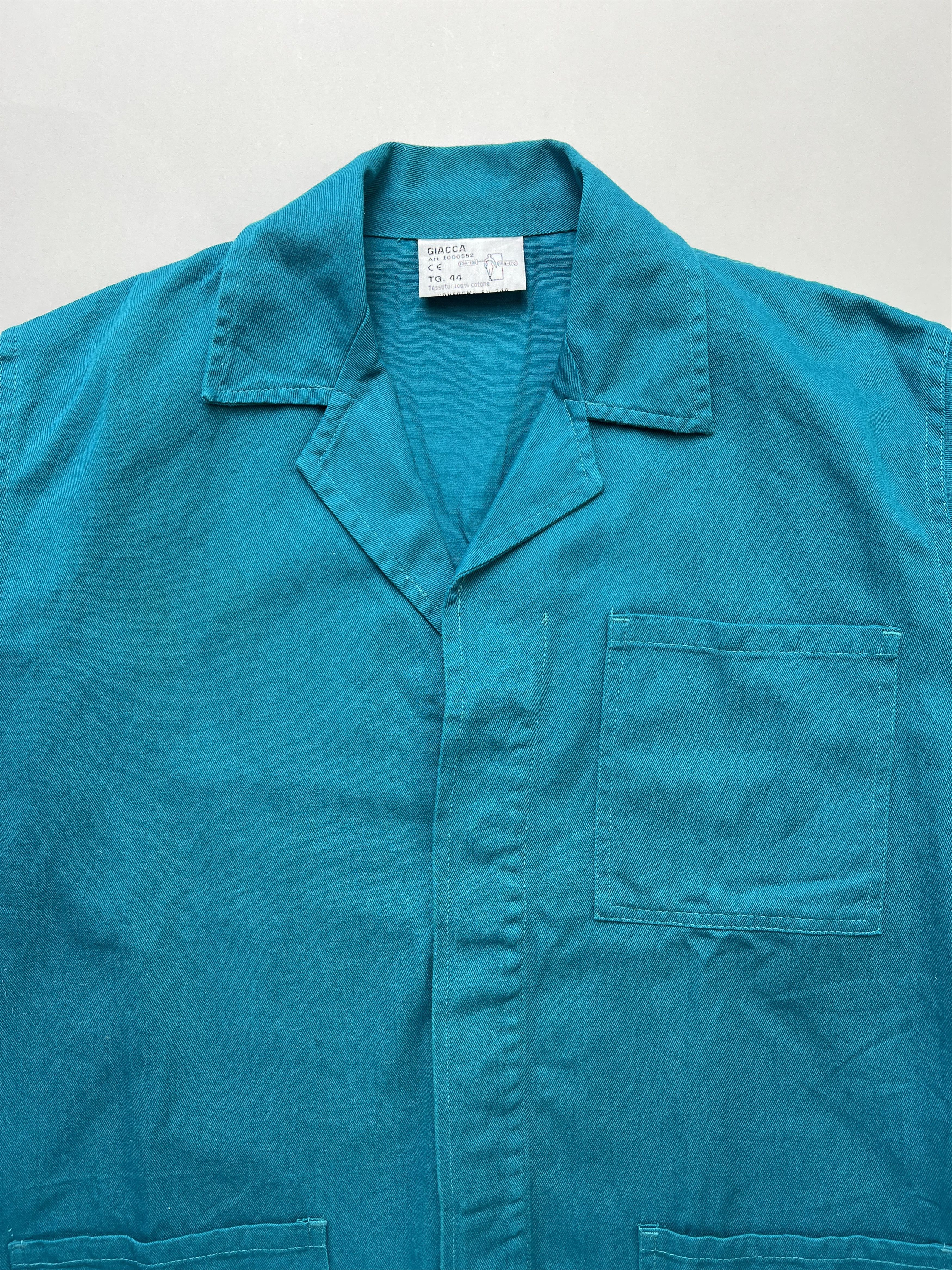 Vintage French Work Jacket Bleu De Travail Green Size US M / EU 48-50 / 2 - 2 Thumbnail