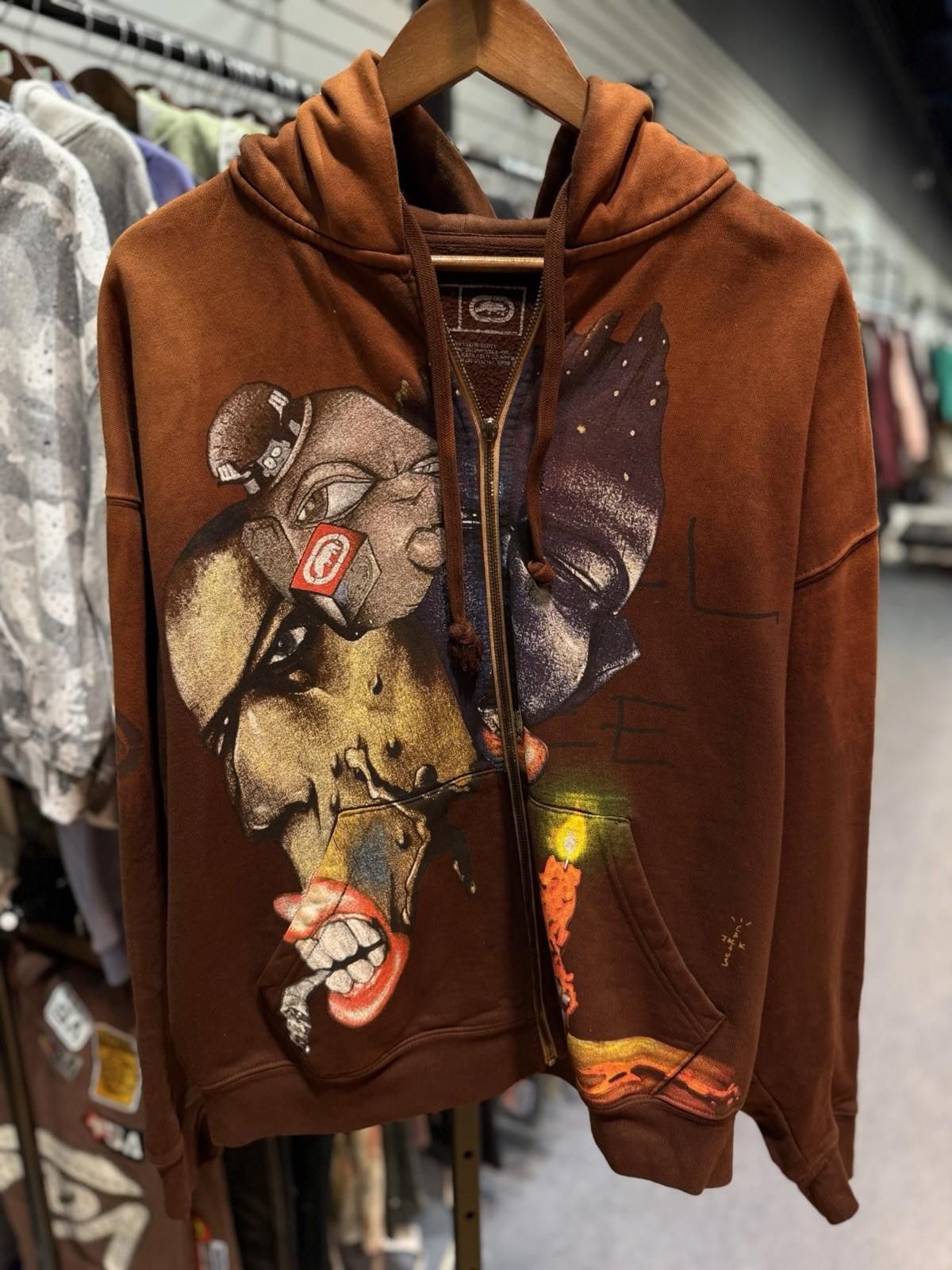 Travis Scott Travis Scott x ecko Complexcon Brown Zip Up Hoodie Large Size US L / EU 52-54 / 3 - 1 Thumbnail