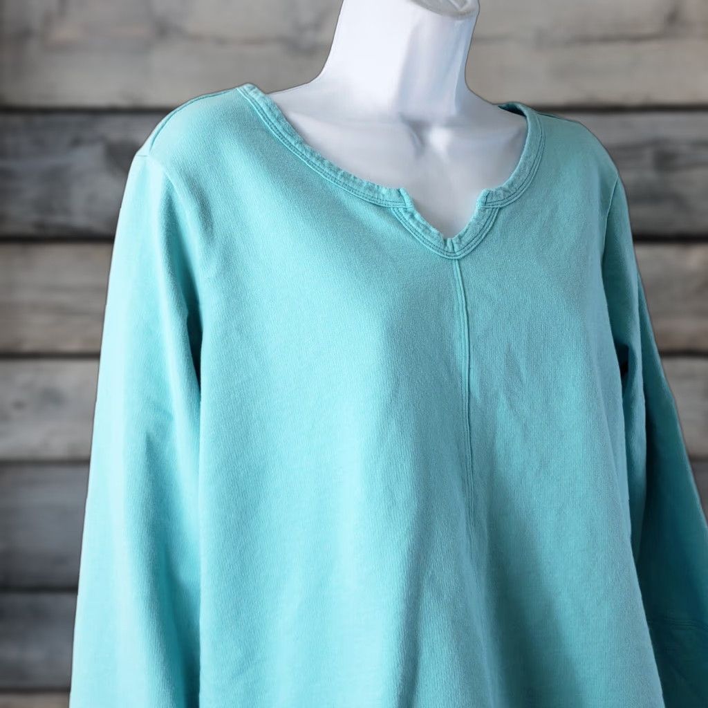 Habitat Habitat Womens Pullover S Solid Blue Cotton Blend Long Sleeve ShirtMens Womens Size S / US 4 / IT 40 - 1 Thumbnail