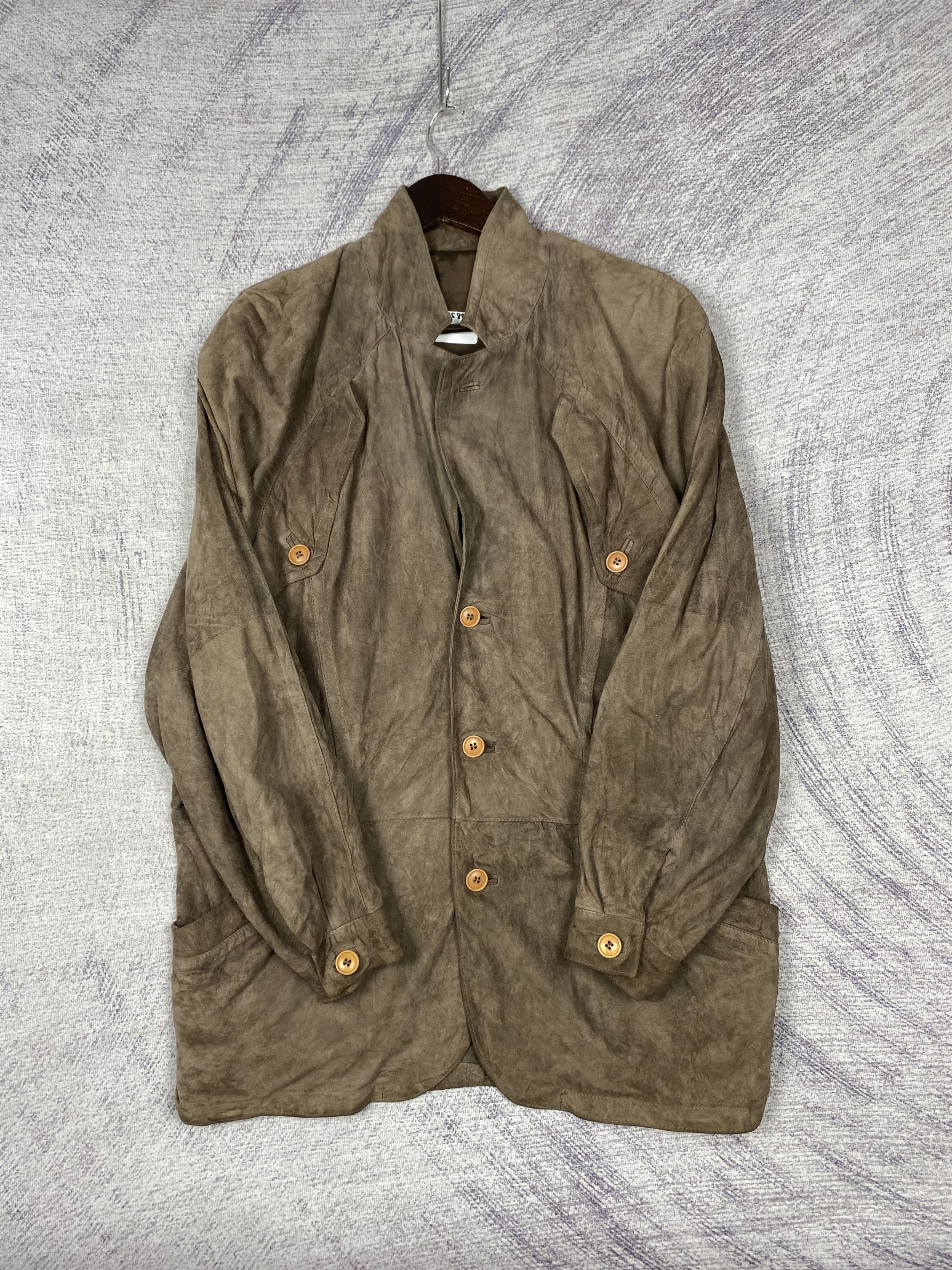 Vintage Vintage Italian Multi Pocket Button Up Plain Canvas Jacket Size US S / EU 44-46 / 1 - 3 Thumbnail