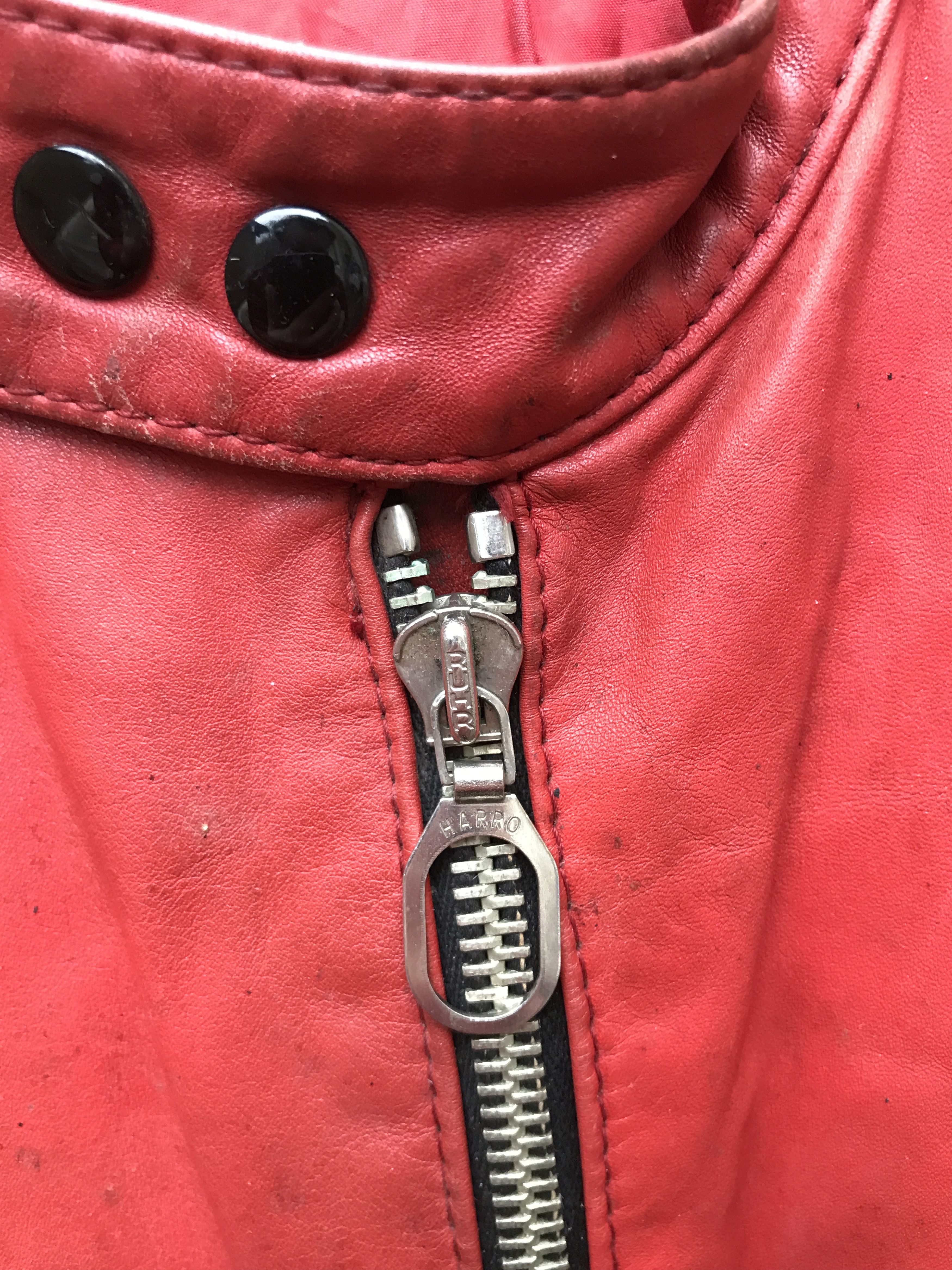 Vintage 70s Kombi Harro Distressed Leather Biker Jacket/ Racing Suit Size US S / EU 44-46 / 1 - 10 Thumbnail