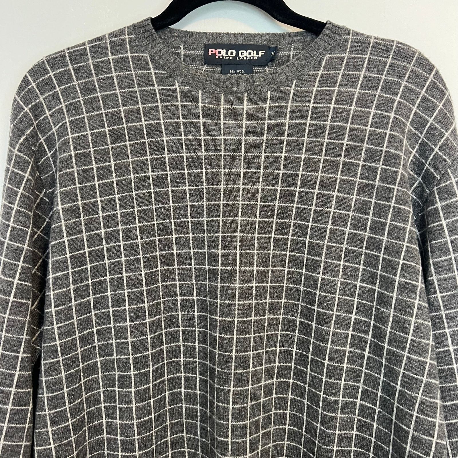 Polo Ralph Lauren Polo Golf Ralph Lauren Wool Gray Plaid Sweater Mens Size M Size US M / EU 48-50 / 2 - 3 Thumbnail