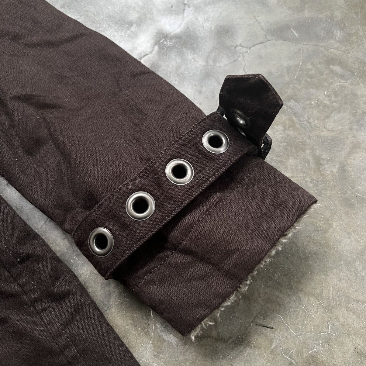 14th Addiction 2000s Edge Rupert Fur Biker Jacket Buckle Cuff Brown Size US M / EU 48-50 / 2 - 6 Thumbnail