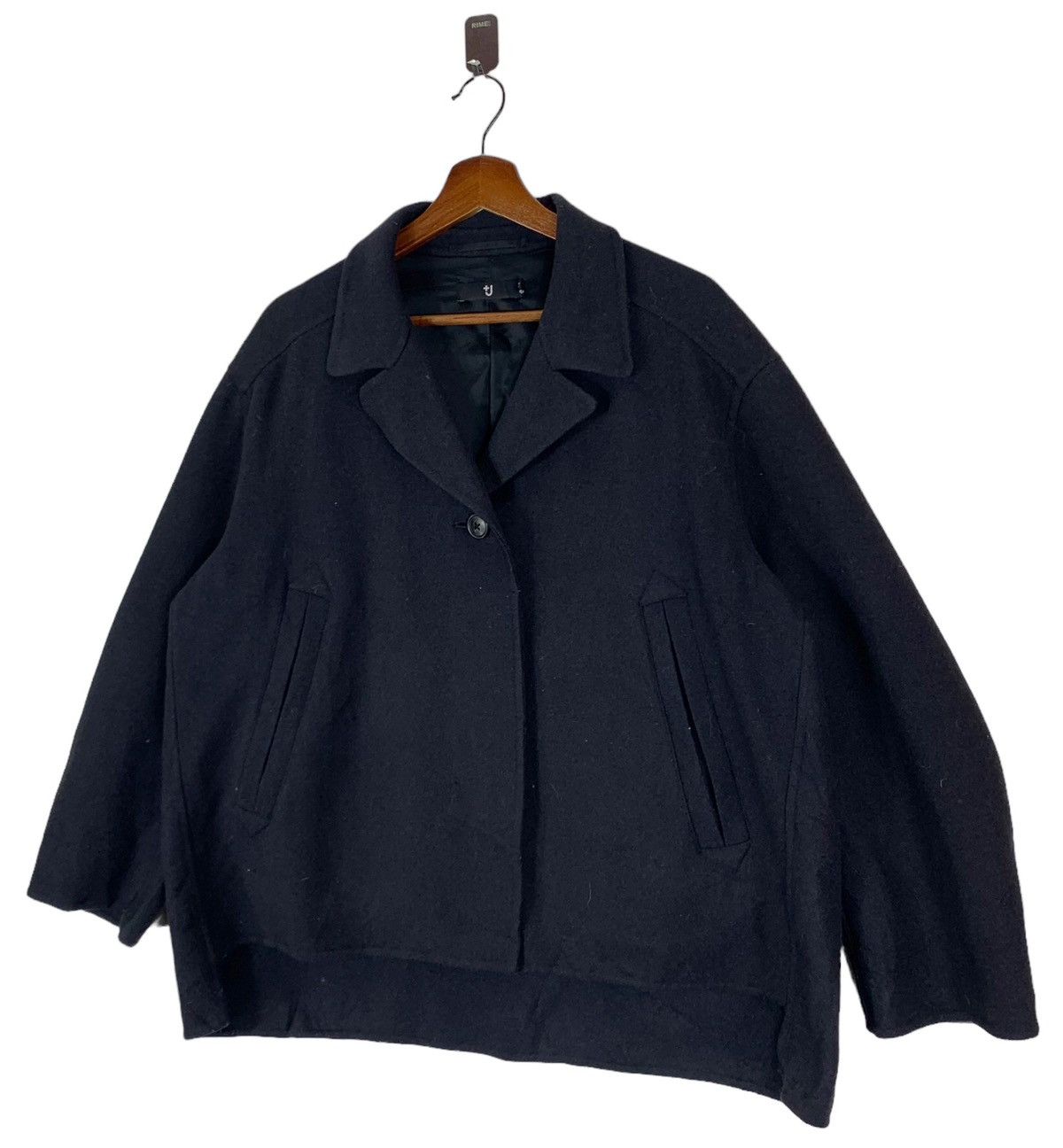 Jil Sander × Uniqlo Vintage Jill Sander Luxury Brand Wool Coat Jacket Size US L / EU 52-54 / 3 - 2 Thumbnail