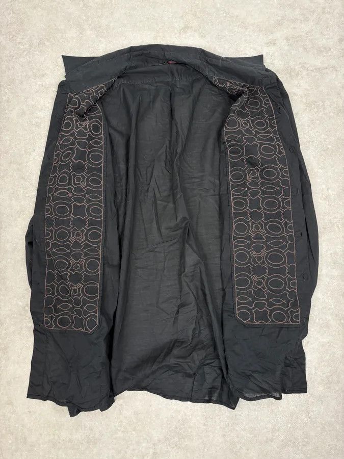 Roberto Cavalli 2000s Roberto Cavalli Black Mafia Khaki Shirt Size US M / EU 48-50 / 2 - 7 Thumbnail