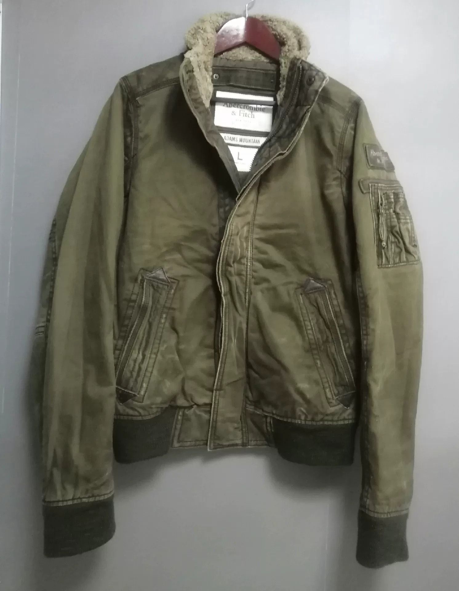 Abercrombie & Fitch A&F Vintage Distressed Cotton Jacket Size US L / EU 52-54 / 3 - 1 Thumbnail