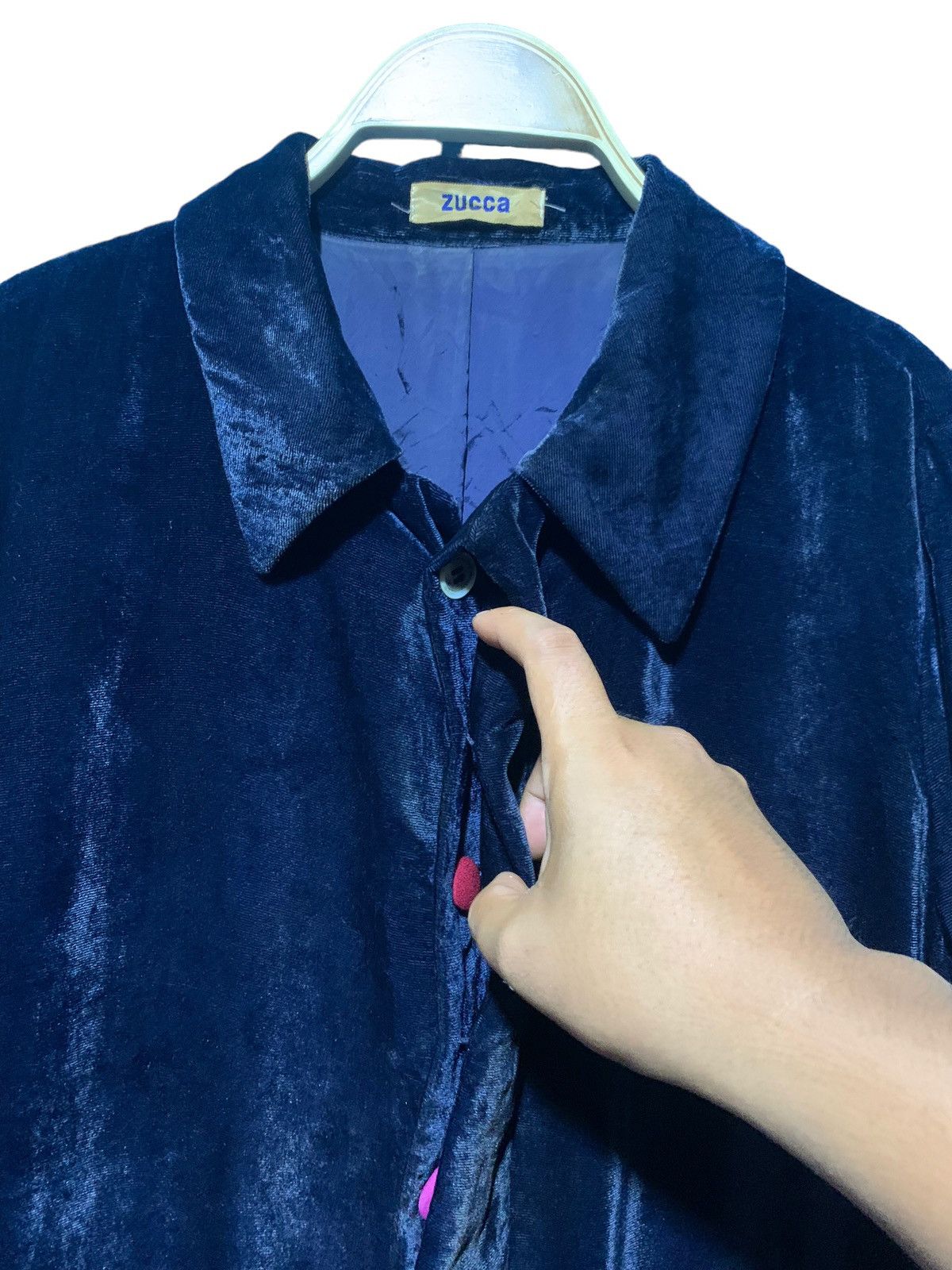 Issey Miyake × Zucca Vintage issey miyake Zucca velvet hidden button blazer coat Size US M / EU 48-50 / 2 - 6 Thumbnail