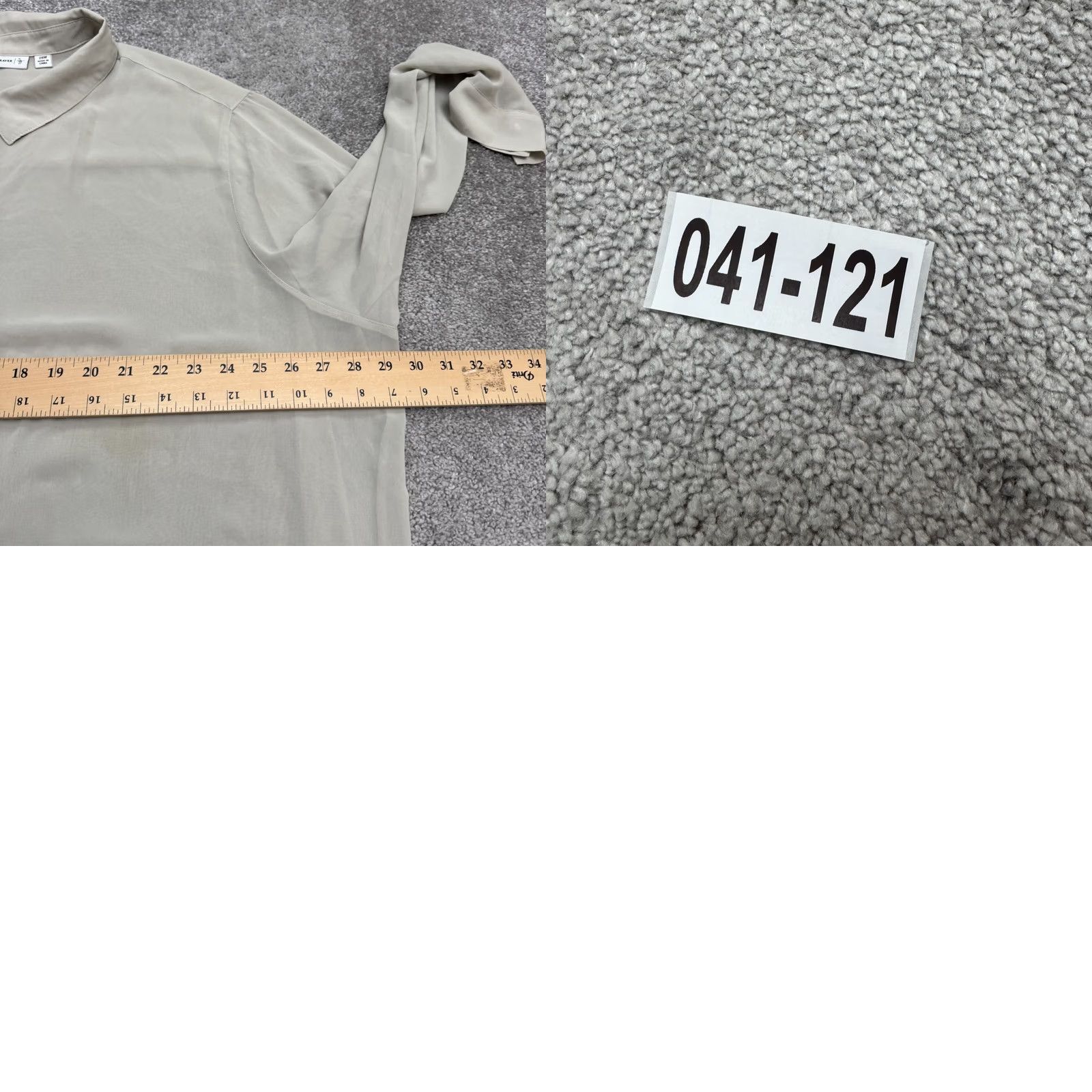Vintage VINTAGE: Susan Graver Shirt Womens Plus 28W Long Sleeve Button-Up Tunic Pockets Beige Size 4XL / US 24-26 - 10 Thumbnail