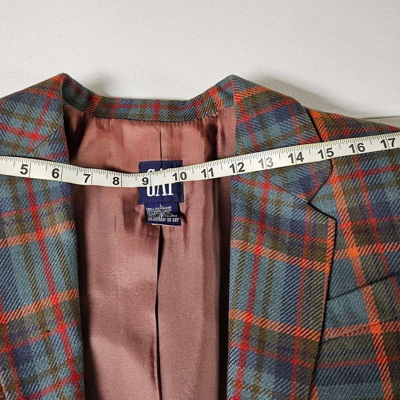 Gap Vtg 80s gap plaid gap blazer large Size S / US 4 / IT 40 - 7 Thumbnail