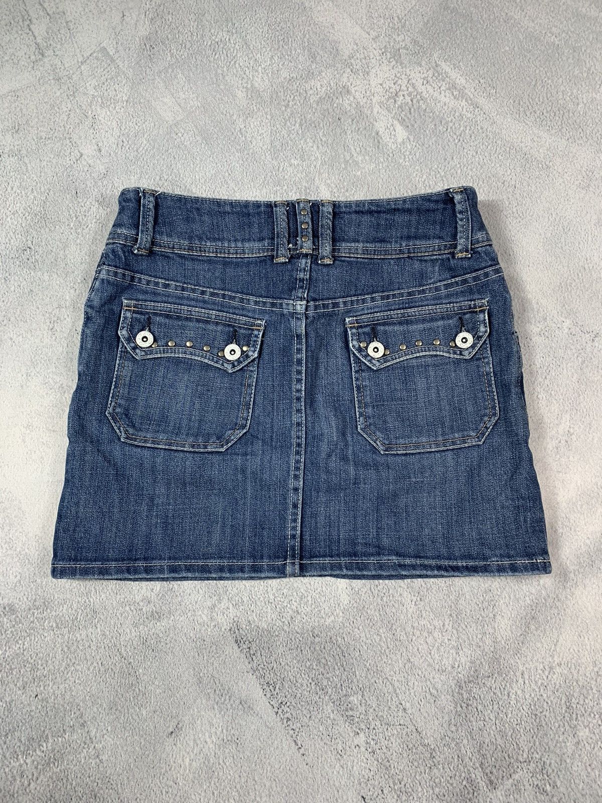 Japanese Brand × Vintage Vintage Y2K denim mini skirt streetwear style size 29 Size 29" - 5 Thumbnail