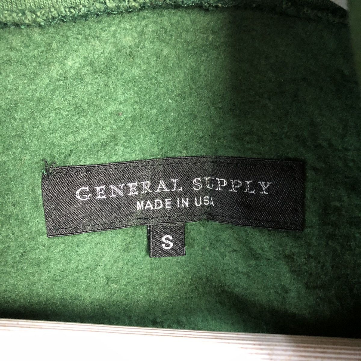 Vintage General Supply Green faded Hoodie #A1629 Size US S / EU 44-46 / 1 - 9 Thumbnail