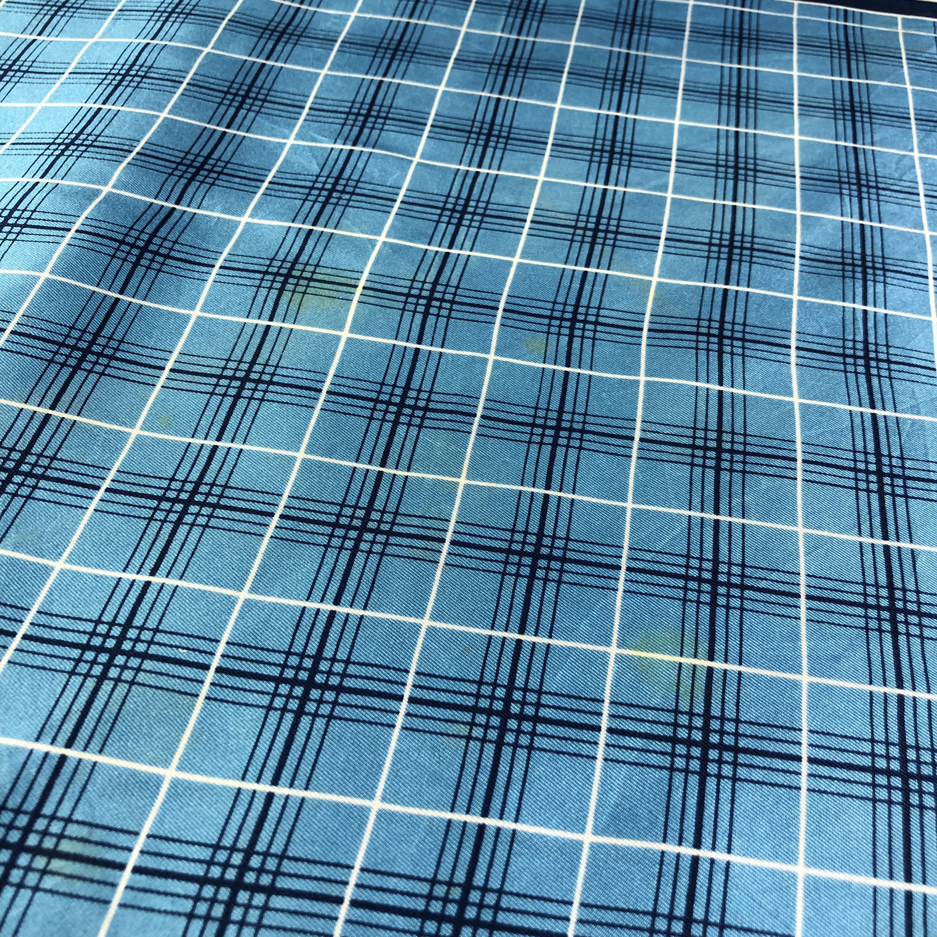 Japanese Brand Luxury Hand Rolled Tartan Silk Scarf M764 Size ONE SIZE - 6 Thumbnail