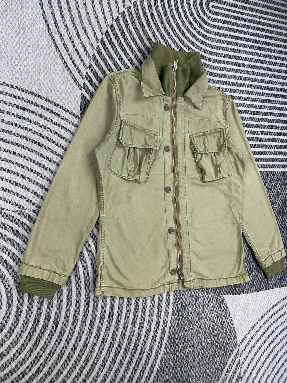 Japanese Brand Vtg Back Number Army Style Zipper Jacket Size US M / EU 48-50 / 2 - 3 Thumbnail
