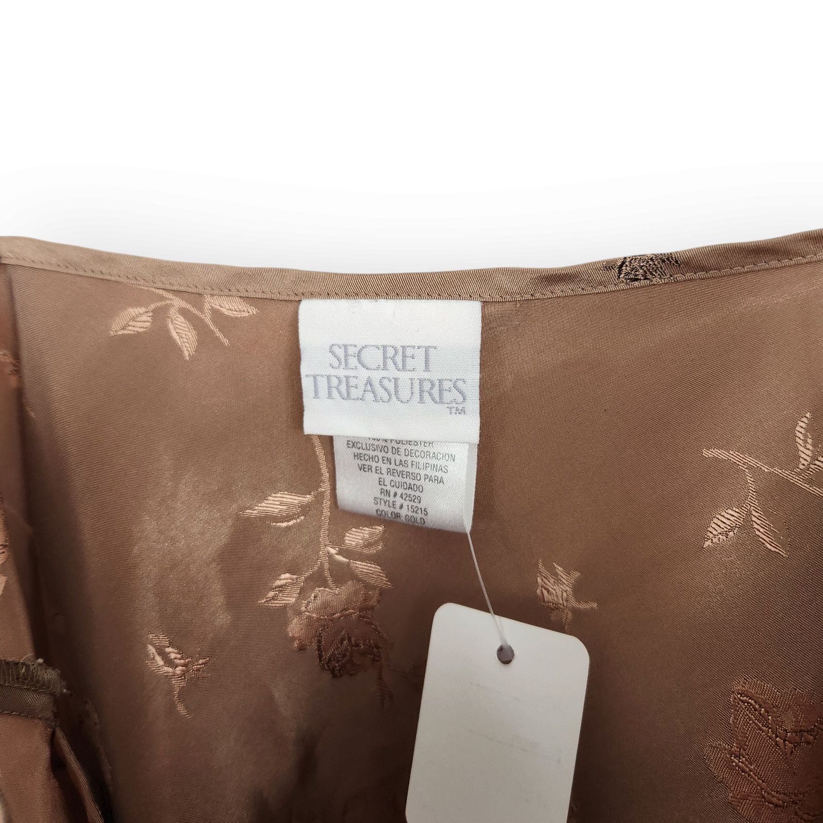 Vintage Vintage Secret Treasures Light Brown Jacquard Wrap Tank Top Size M / US 6-8 / IT 42-44 - 6 Thumbnail