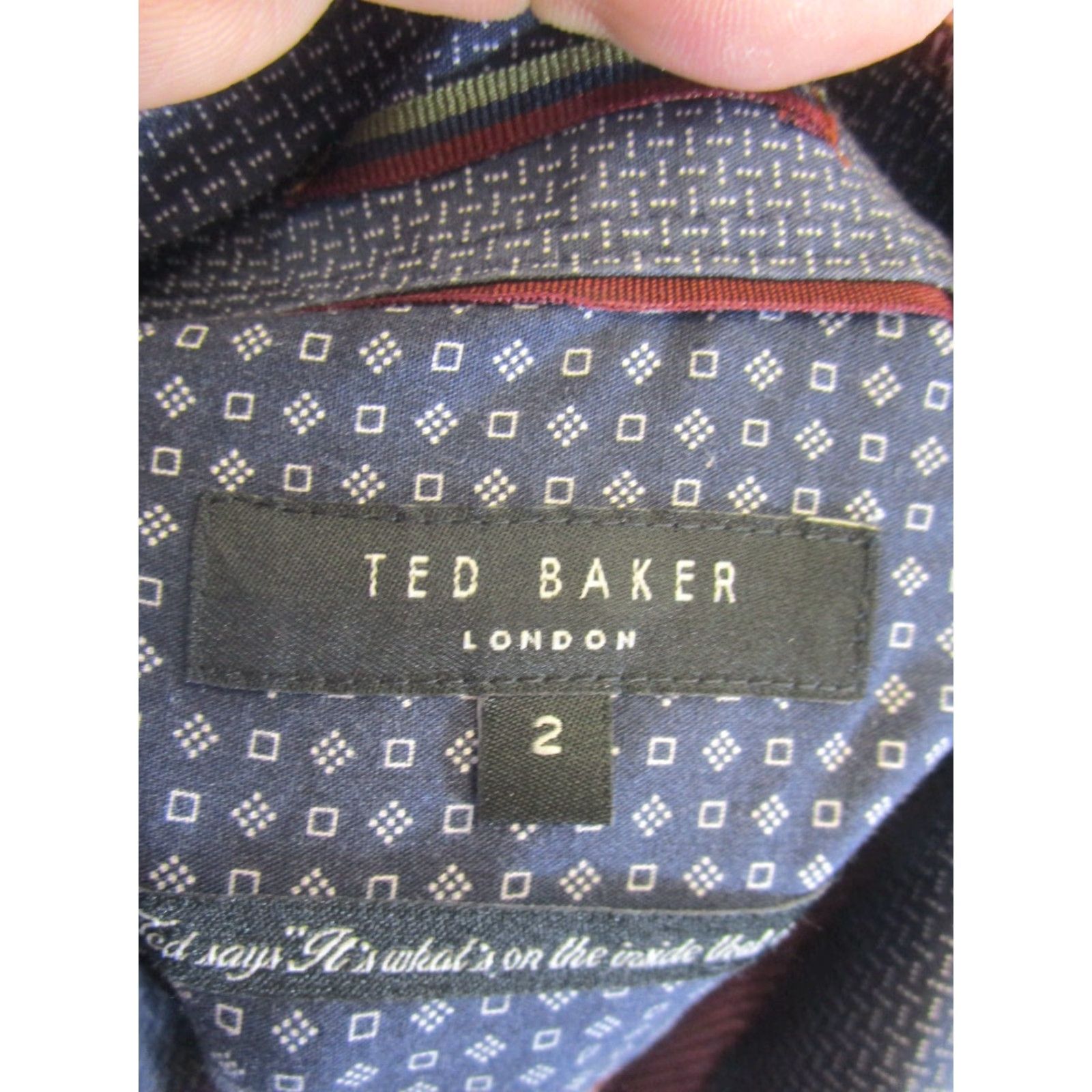 Ted Baker Ted Baker Shirt Mens Small Burgundy Red Button Up Classic Size US S / EU 44-46 / 1 - 6 Thumbnail