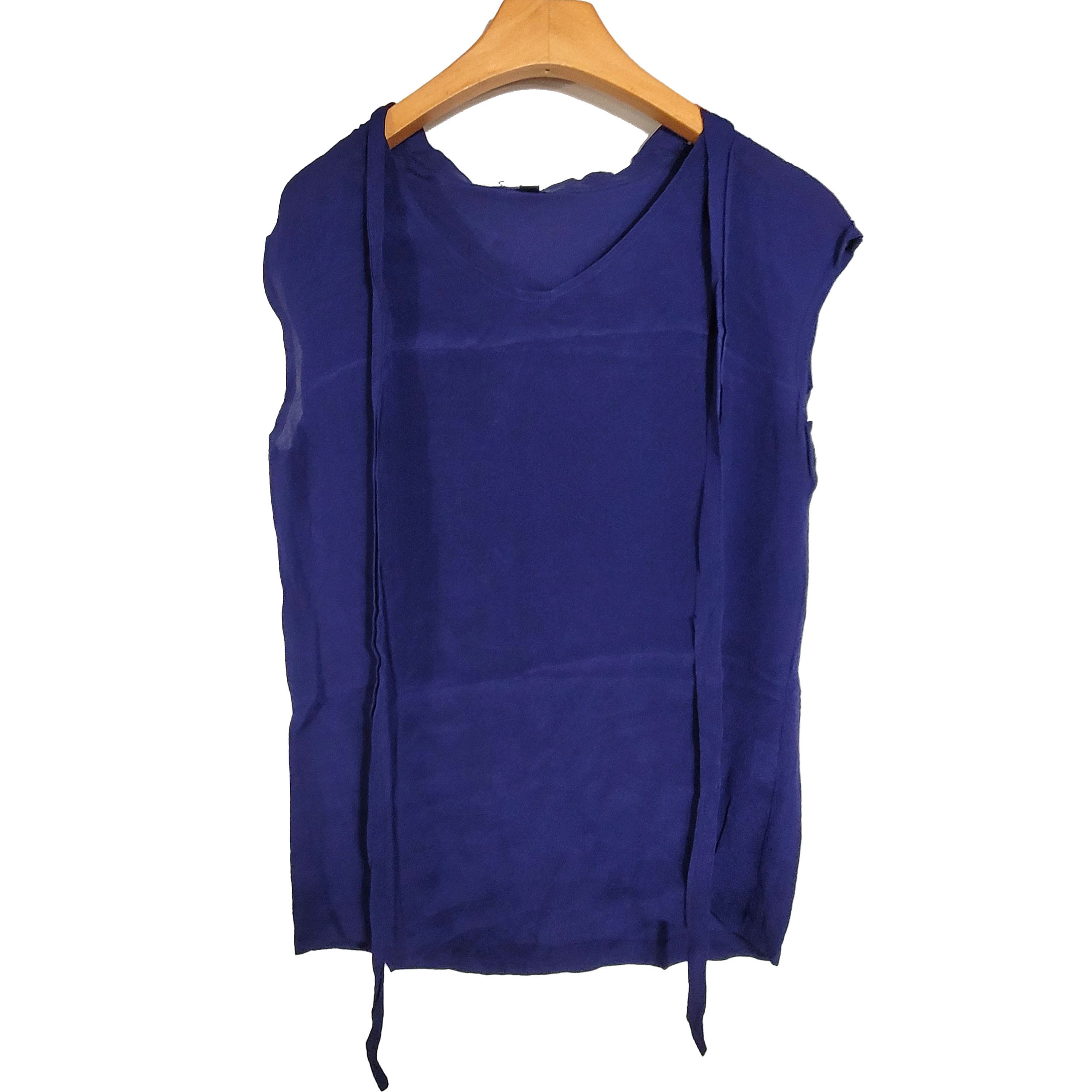 Other Women's 100% Silk Sleeveless Tank Top SBK160 Size L / US 10 / IT 46 - 1 Thumbnail