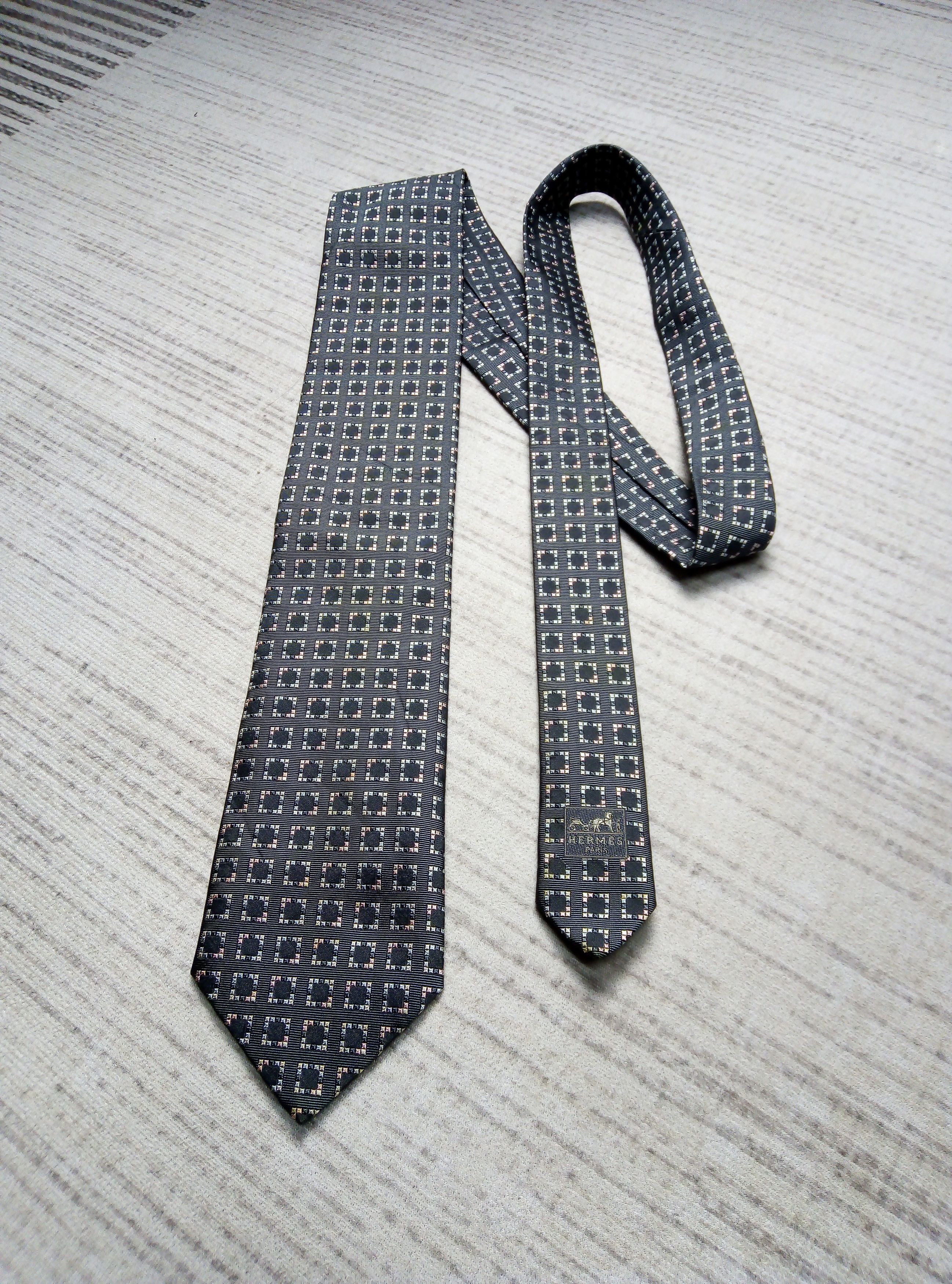 Hermes Hermes jacquard necktie silk woven tie H collection Size ONE SIZE - 2 Thumbnail