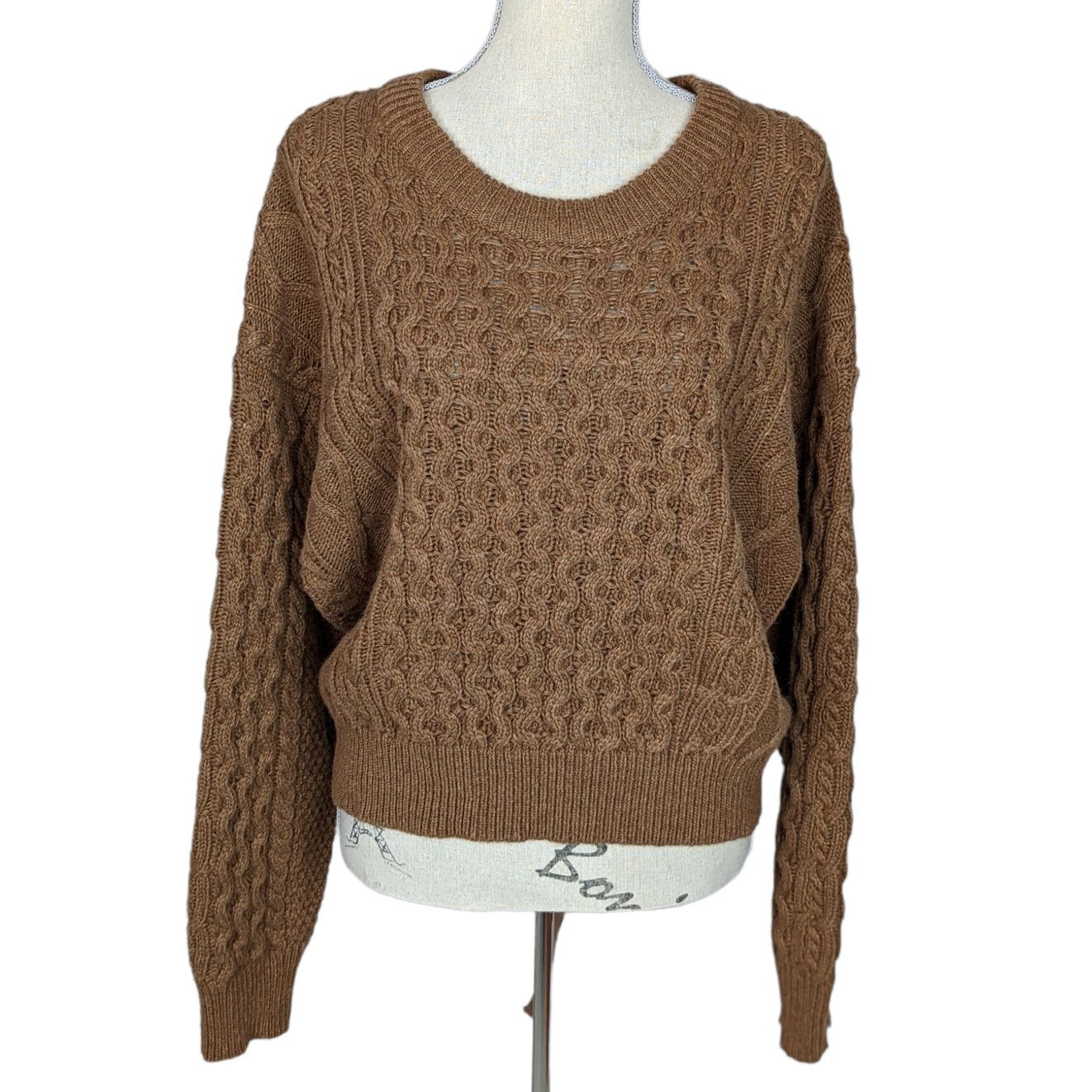 Other Beige Botany Cable Knit Wool Blend Sweater Brown Size Small Size S / US 4 / IT 40 - 1 Thumbnail