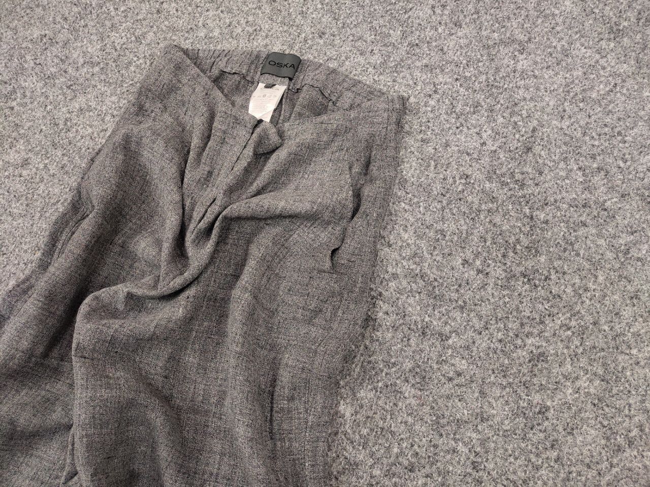Japanese Brand Oska germany Design Gray Linen Trouser Baggy Pants Size 28" / US 6 / IT 42 - 4 Thumbnail
