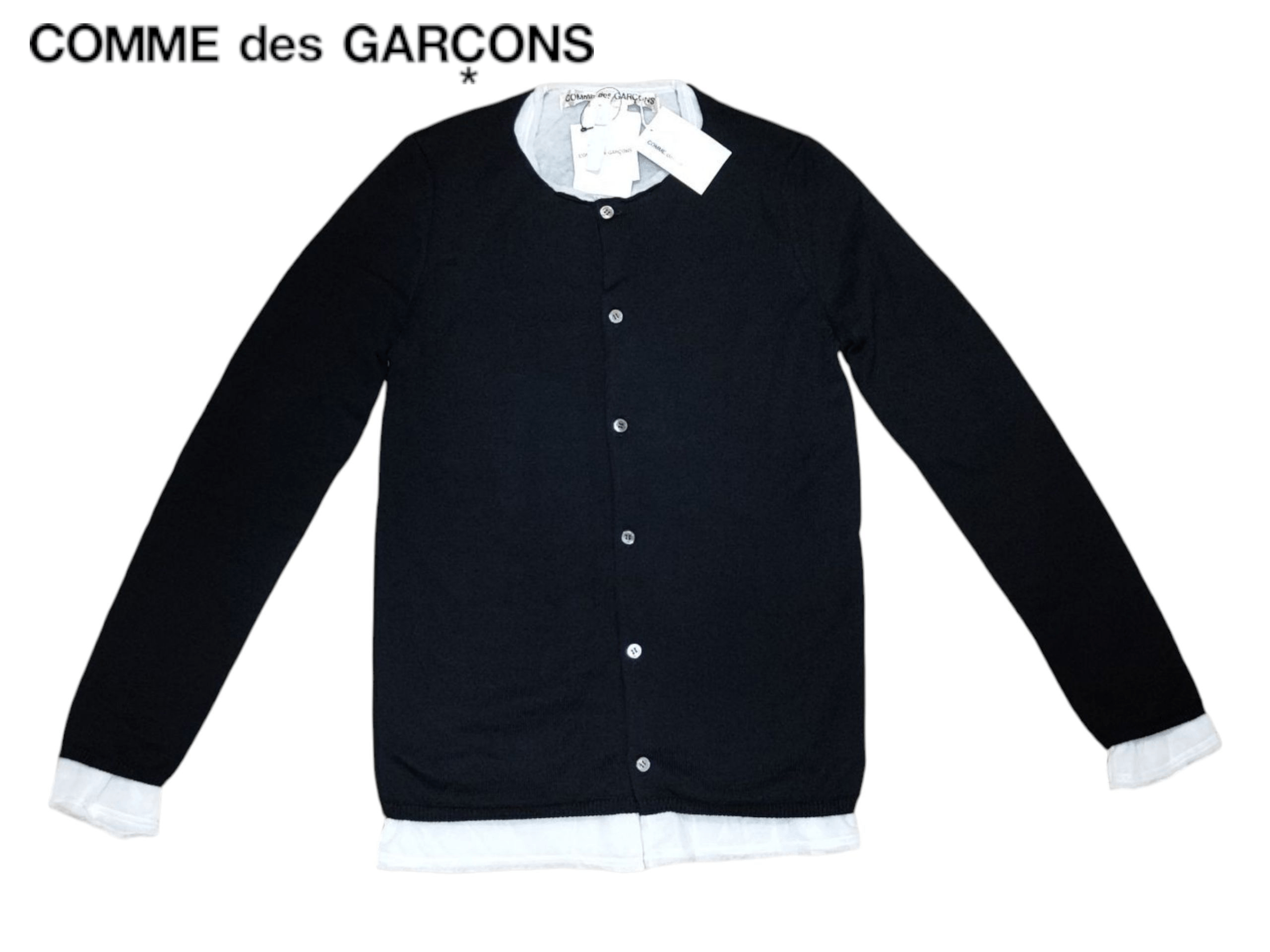 Comme des Garcons COMME des GARCONS Wool Padded Layered Cardigan Women's Size L / US 10 / IT 46 - 1 Thumbnail