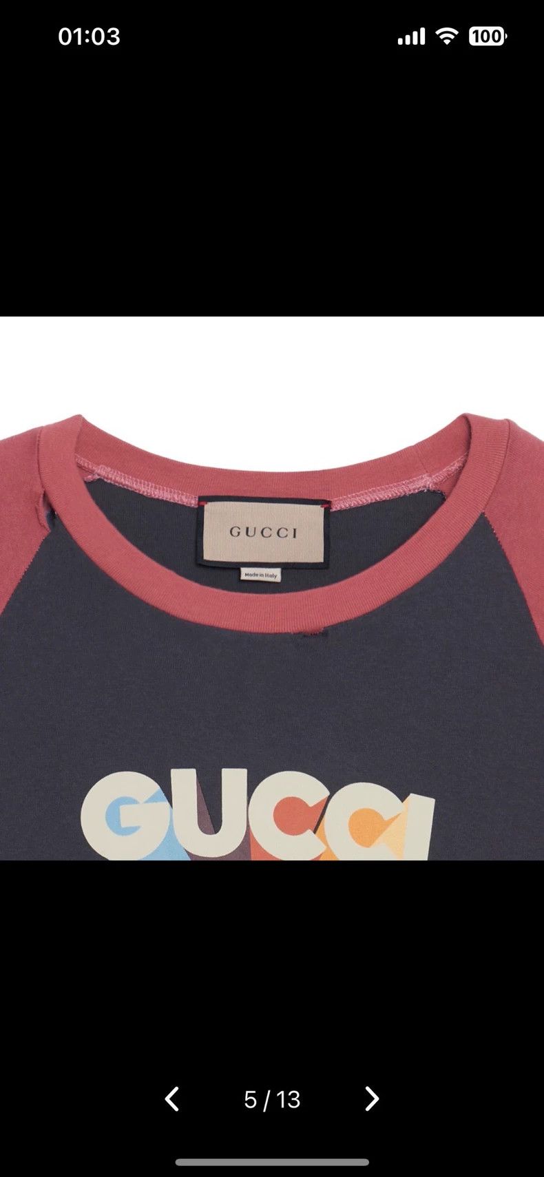 Gucci Gucci Destroy the logo stitching short sleeves 2503-Nextarr Size US XS / EU 42 / 0 - 6 Thumbnail