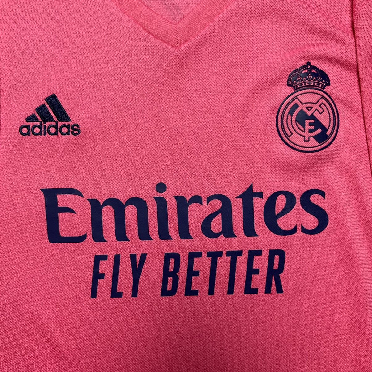 Vintage REAL MADRID ADIDAS 2020/2021 FOOTBALL AWAY JERSEY #9 BENZEMA Size US XL / EU 56 / 4 - 5 Thumbnail