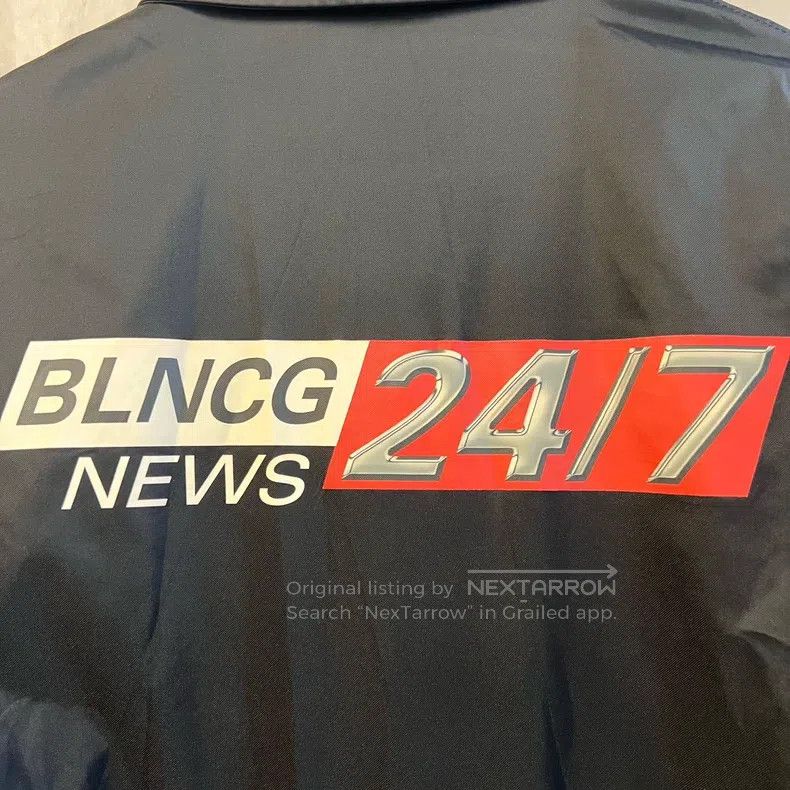 Balenciaga Balenciaga News logo printed nylon coach jacket coat Size US S / EU 44-46 / 1 - 3 Thumbnail