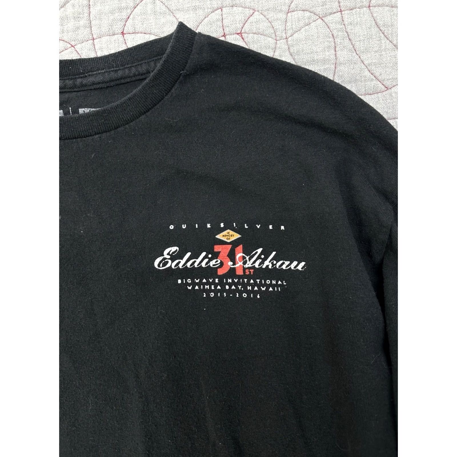 Quiksilver Quicksilver T-Shirt Surfing The Quicksilver In Memory Of Eddie Aikau LS 2015-2016 Black Large Mens Size US L / EU 52-54 / 3 - 3 Thumbnail