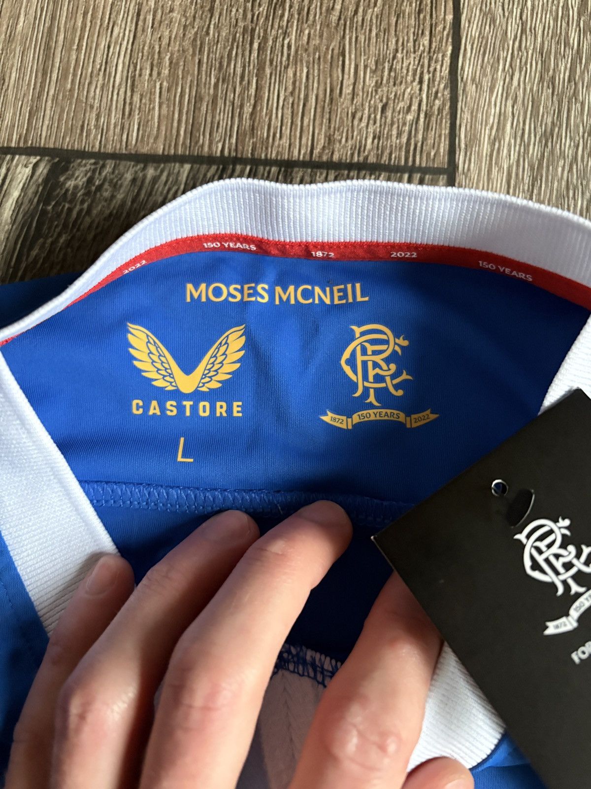 Castore Glasgow Rangers Home 2021/2022 Anniversary Castore Jersey Size US L / EU 52-54 / 3 - 5 Thumbnail