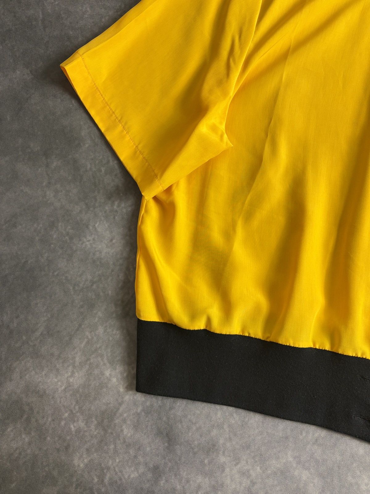 Marks & Spencer × Vintage 1980s Vintage St. Michaels Short Sleeve Blouse Elastic Poly Size XXL / US 16-18 / IT 52-54 - 9 Thumbnail