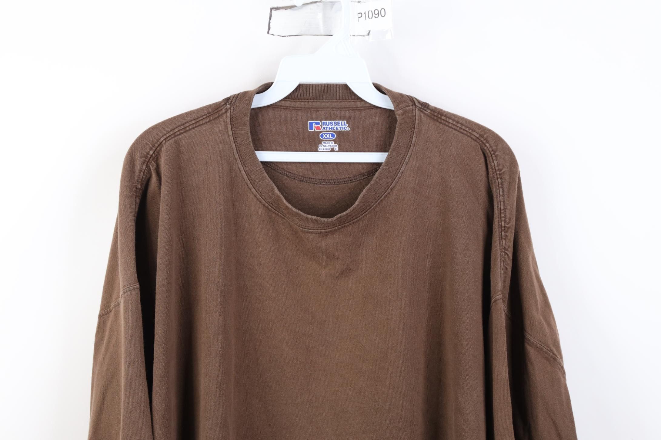 Russell Athletic Vintage Y2K Russell Athletic Cotton Long Sleeve T-Shirt Size US XXL / EU 58 / 5 - 2 Thumbnail