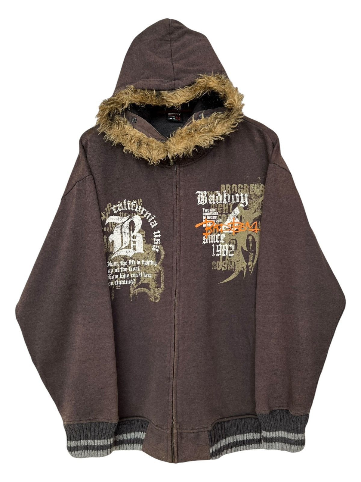 Affliction × Raw State × Southpole MMA Elite Y2K Zip Hoodie