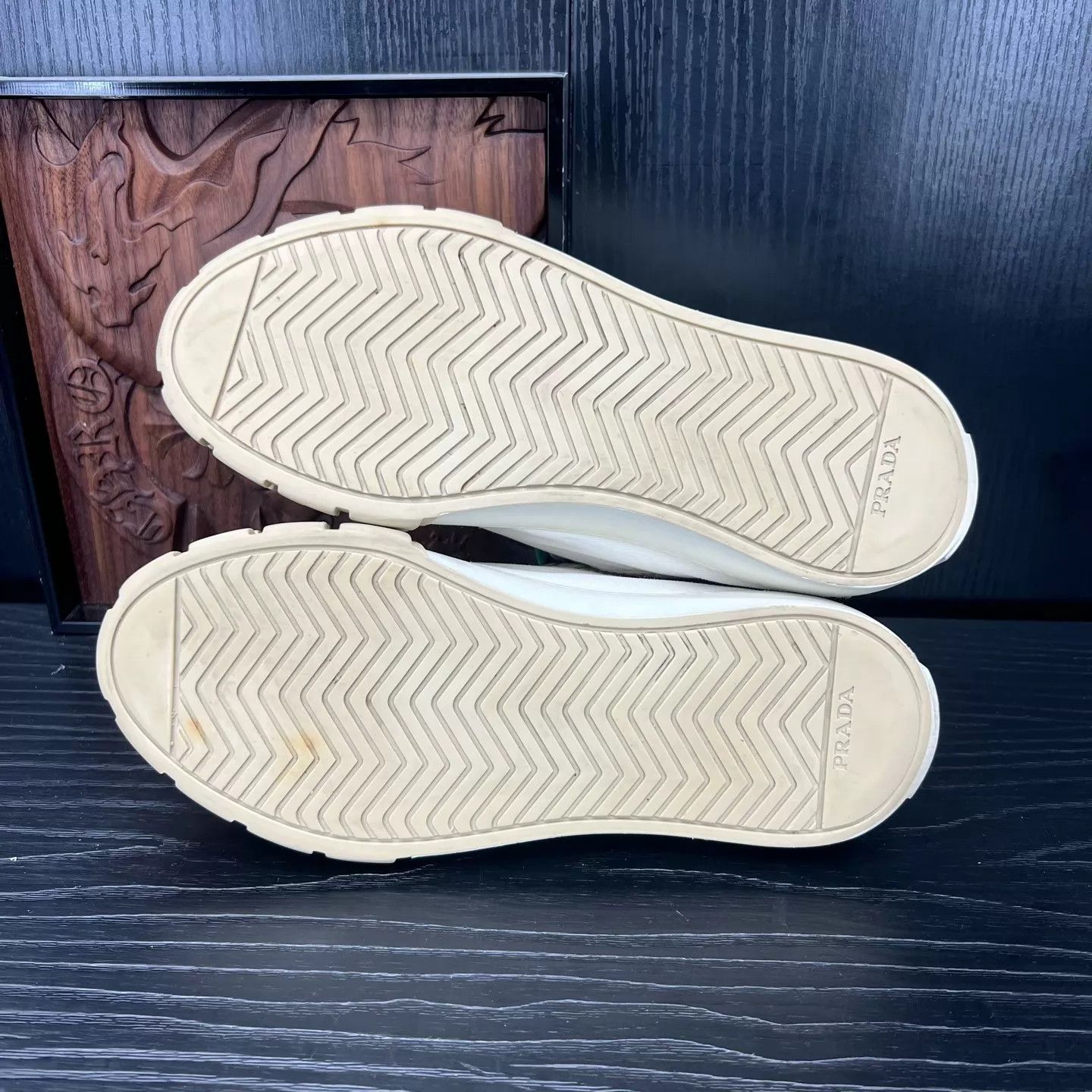 Prada PRADA Wheel White Brown 36 (New, Boxed) Size US 5.5 / IT 35.5 - 6 Thumbnail