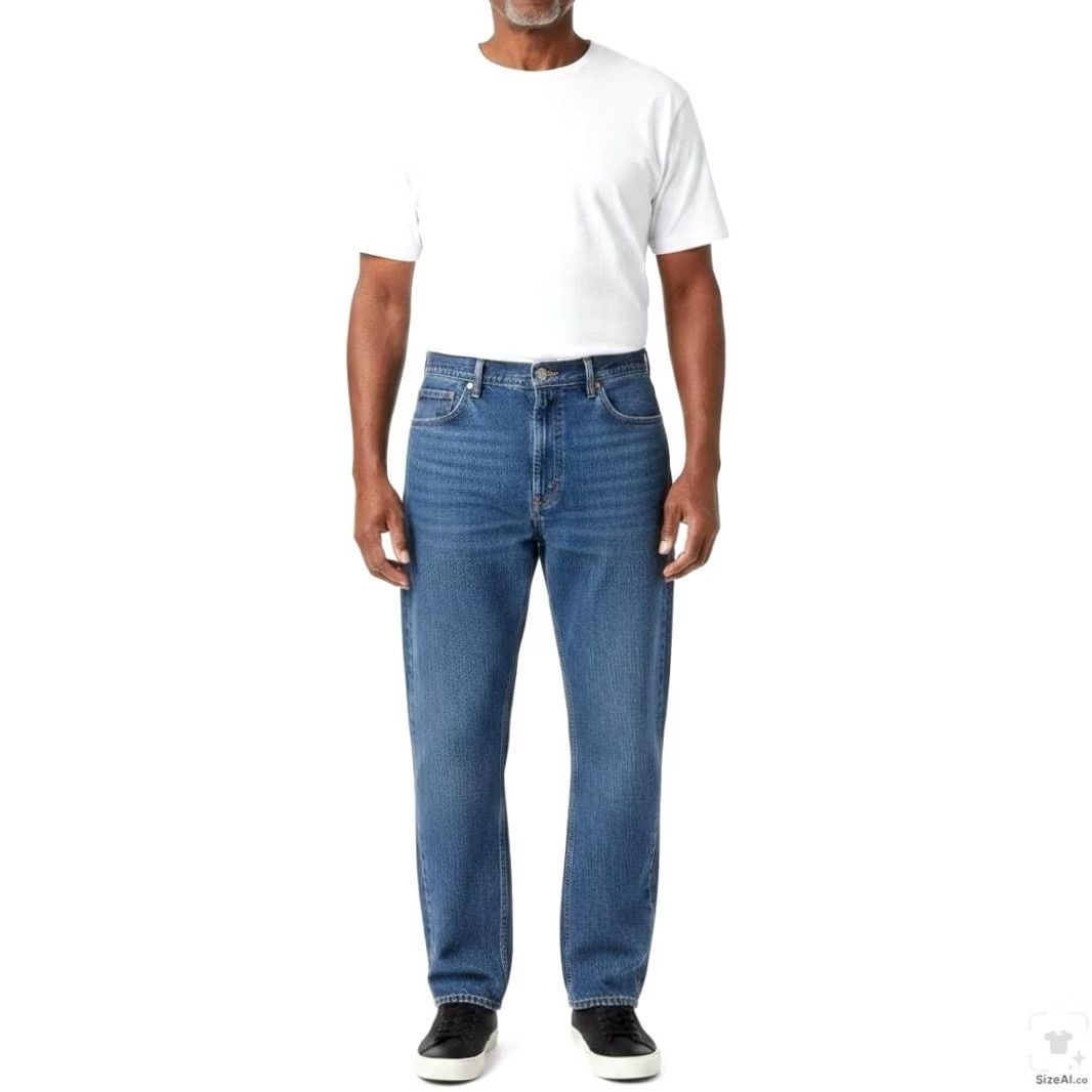Levi's Levi's 550 Jeans Mens 42x32 Blue Medium Wash Relaxed Tapered Denim Zip Fly Jeans Size US 42 / EU 58 - 4 Thumbnail