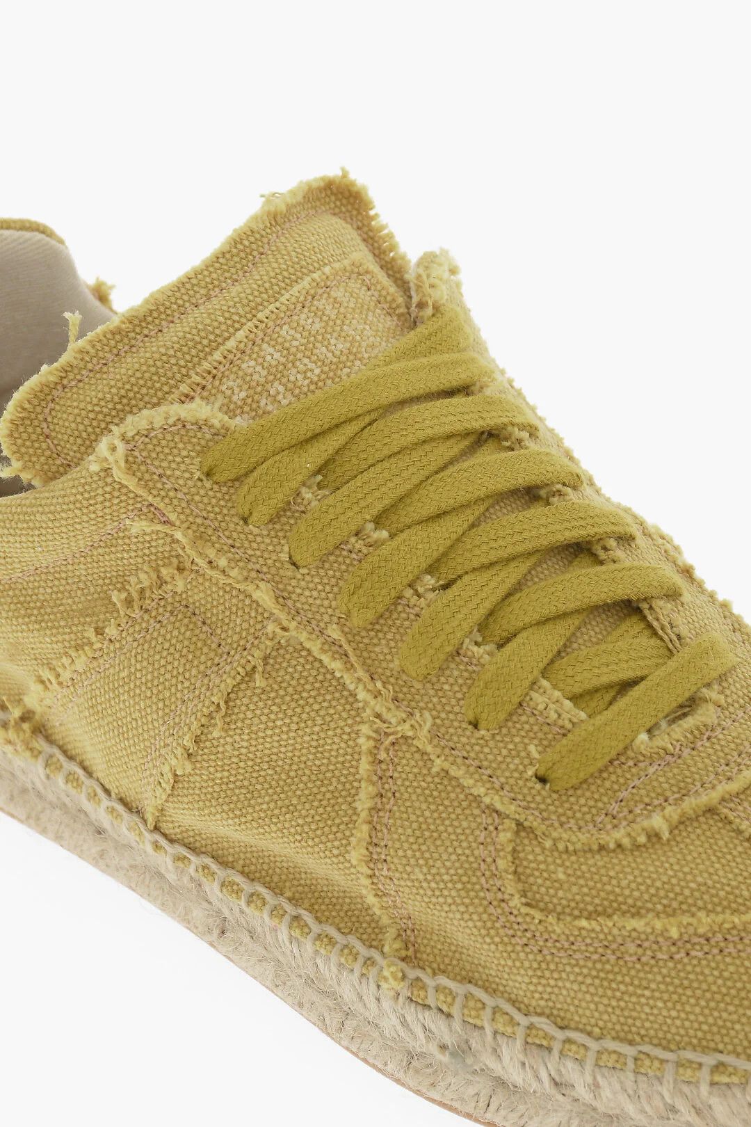 Maison Margiela og1mm0426 Canvas Low-Top Sneakers in Yellow Size US 6 / IT 36 - 4 Thumbnail