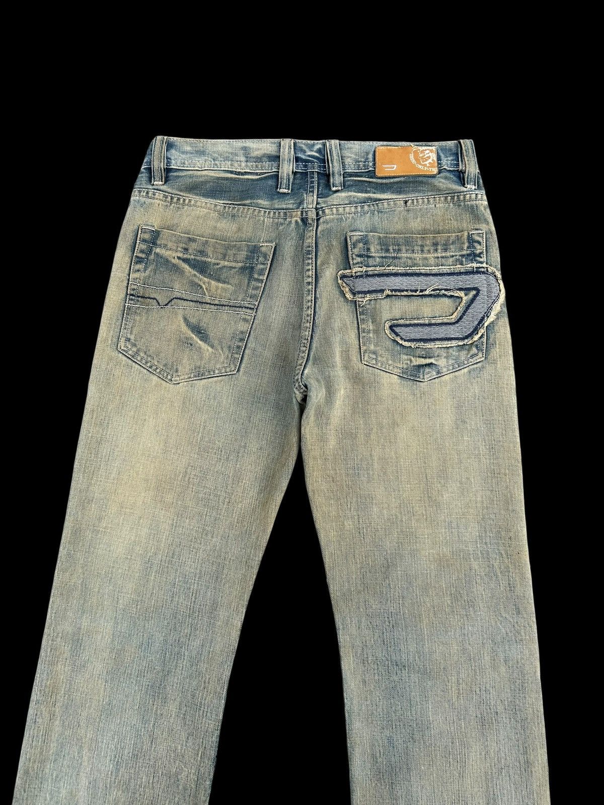 Kapital Vintage Diesel Big Logo Distressed Dirty Denim jeans Size US 32 / EU 48 - 7 Thumbnail