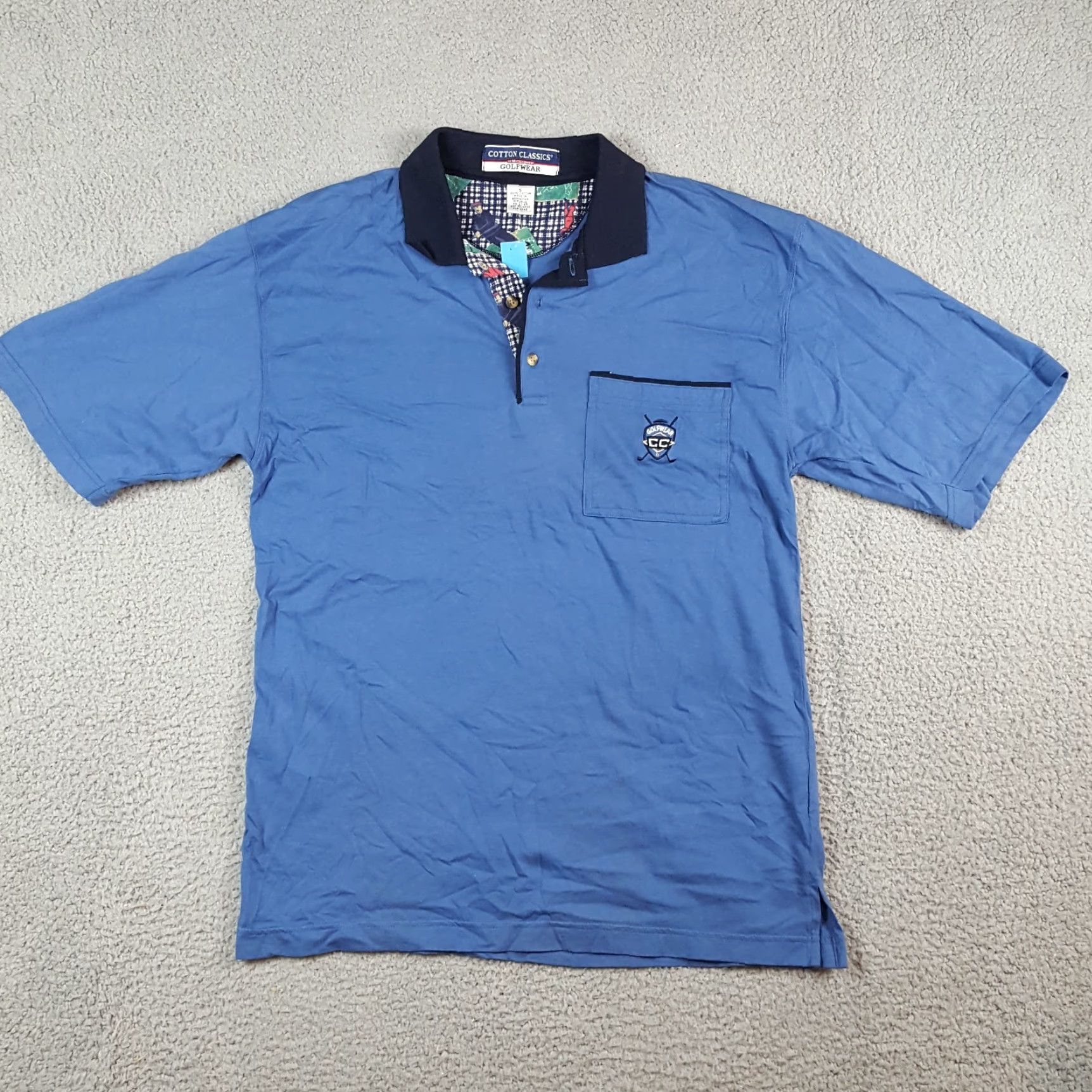 Vintage VINTAGE MunsingWear Polo Shirt Men S Blue Button Collar Polo Shirt Size US S / EU 44-46 / 1 - 2 Thumbnail
