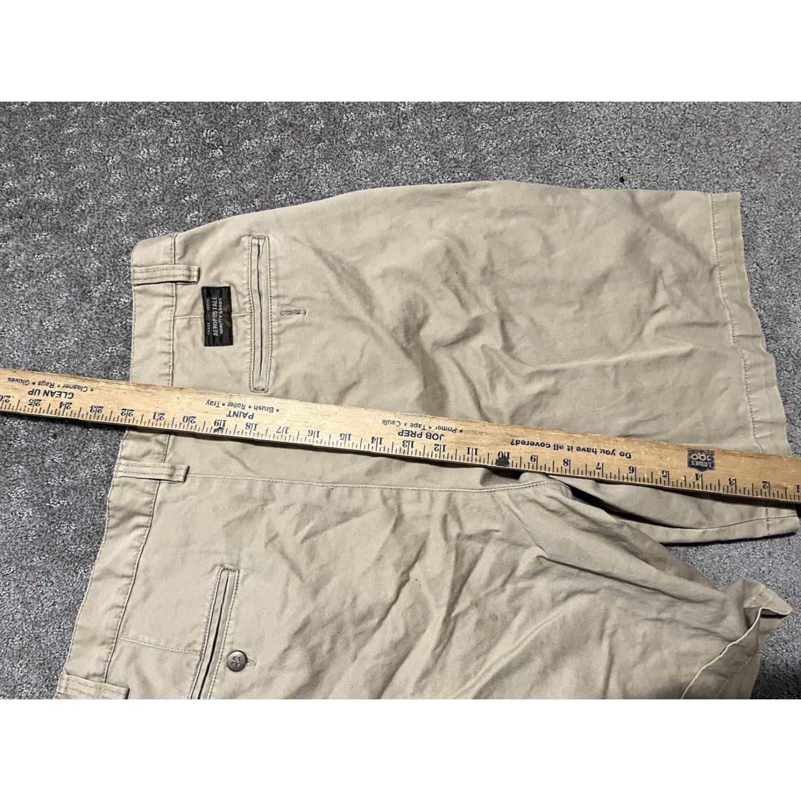 Vintage VINTAGE AÉROPOSTALE CHINO SHORTS Beige 90s Casual Mens Size 33 USA Made Size US 33 - 4 Thumbnail