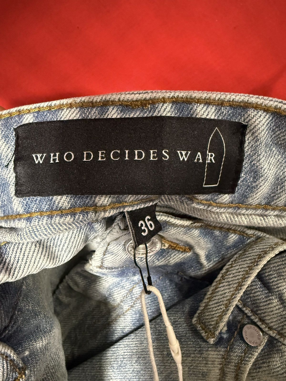 Who Decides War Who Decides War Patch Arched Distressed Denim Size US 36 / EU 52 - 3 Thumbnail
