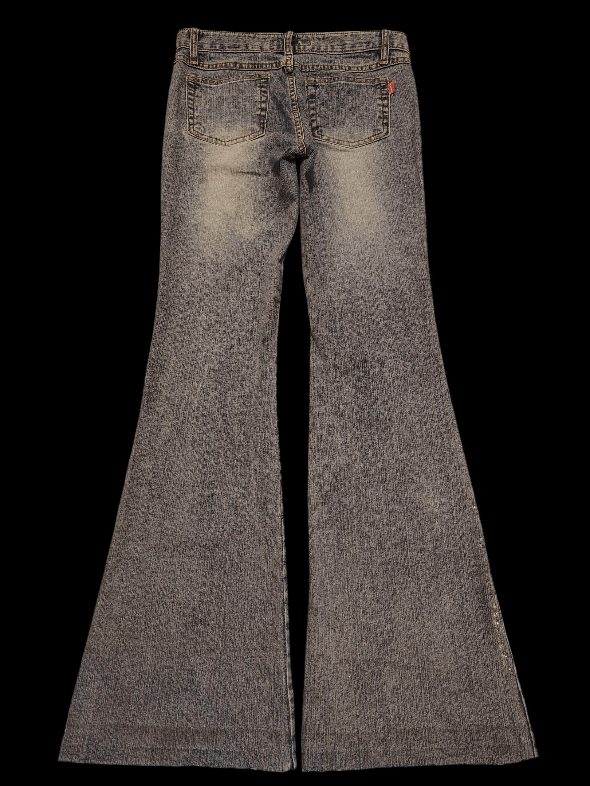 If Six Was Nine Japanese 90s Tantra Butterfly bead pattern Flared jeans Size US 28 / EU 44 - 14 Thumbnail