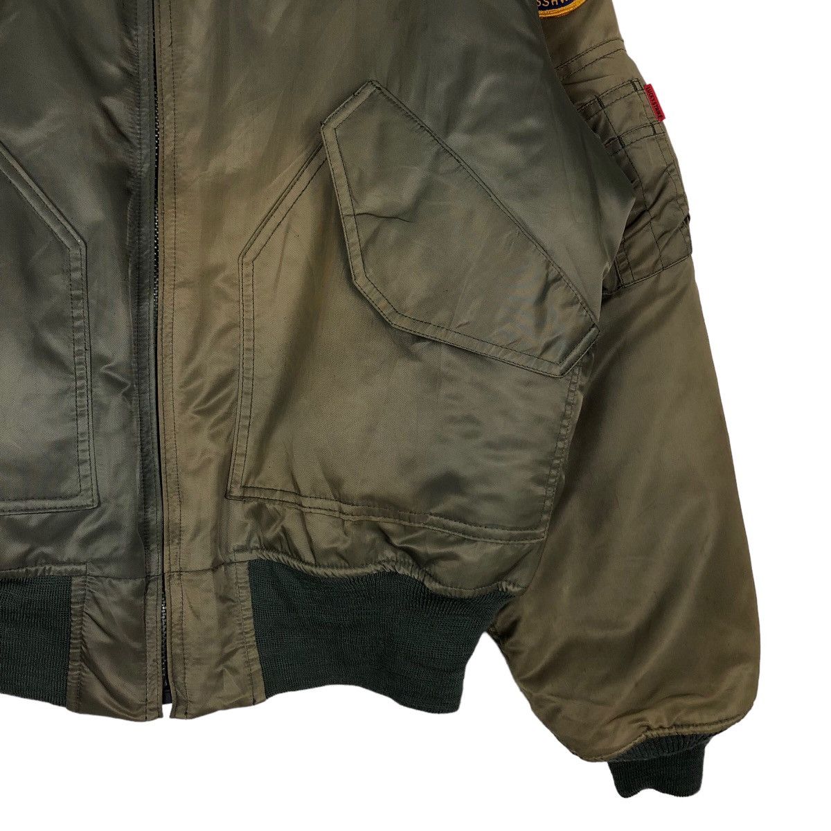 Vintage Vintage Fly Bomber Jacket Riot Riot Lucky Strike Full Patch Size US L / EU 52-54 / 3 - 6 Thumbnail