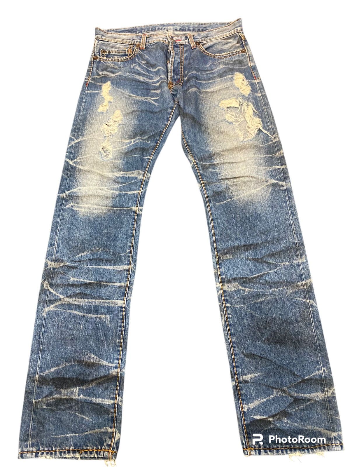 Hysteric Glamour × Japanese Brand Japan 🇯🇵 denim distressed Size US 31 - 1 Thumbnail