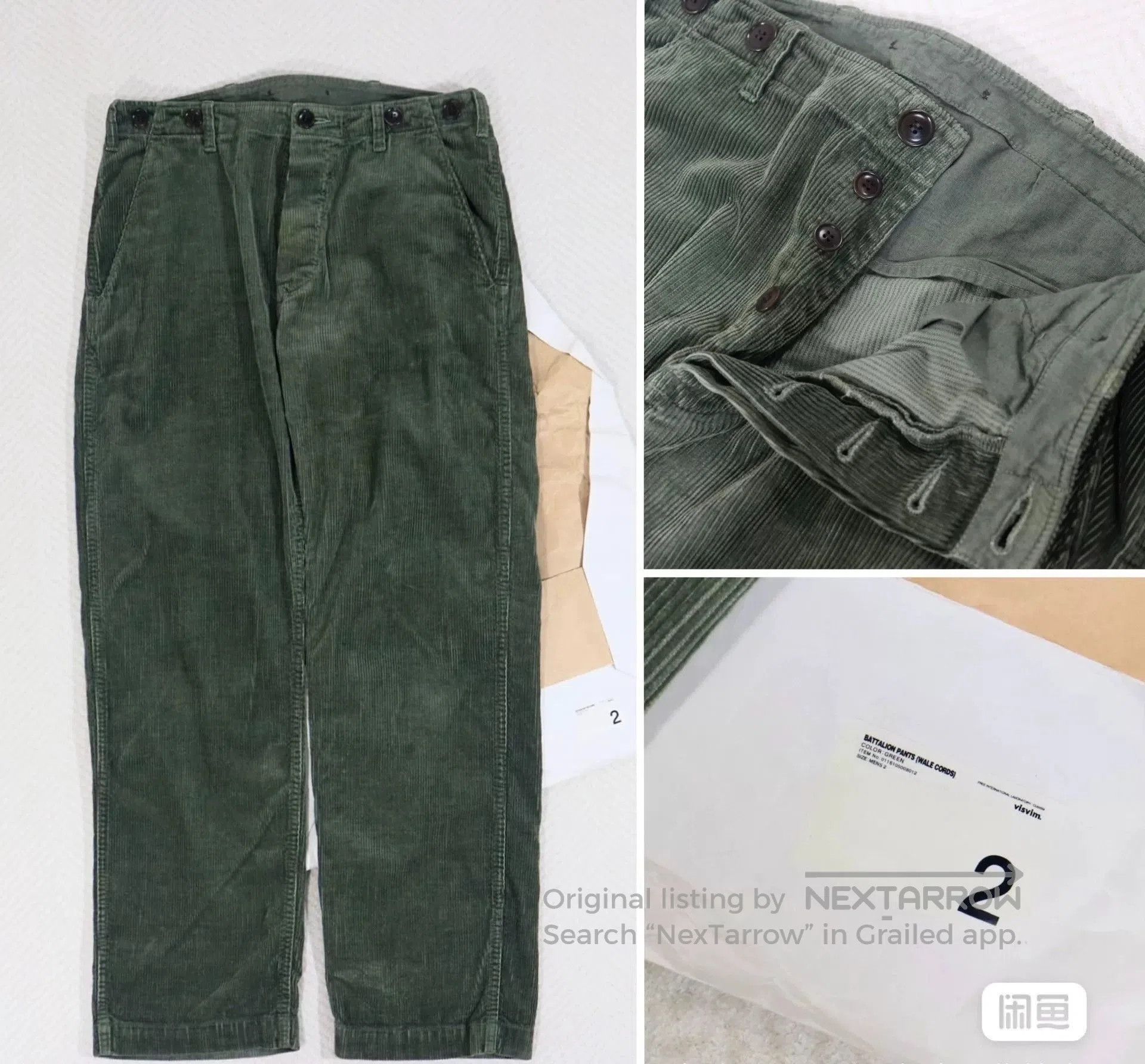 Visvim visvim Battalion Wale Corduroy Pants. Size US 42 / EU 58 - 1 Thumbnail