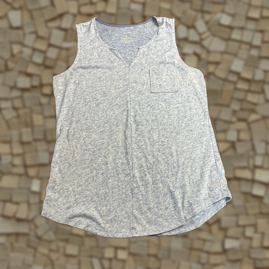 Vintage Sonoma Tank Top, Women's Size Small, Blue, Sleeveless, V-Neck, Pockets, Tank, Regular, Knit? Size S / US 4 / IT 40 - 1 Thumbnail