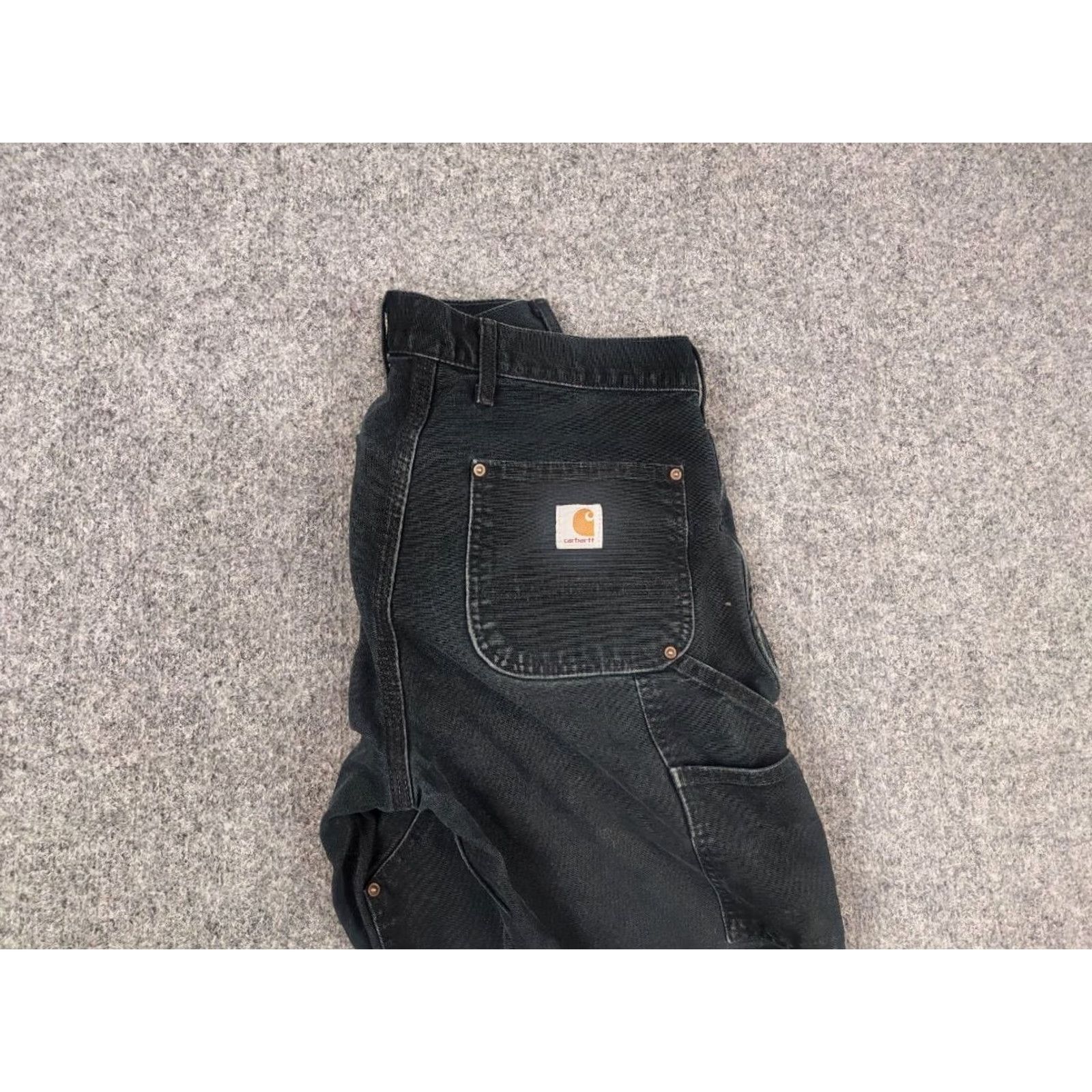 Carhartt VINTAGE Carhartt double knee Pants Carpenter 90's Carhartt double knee Black Canvas USA Mens Regular 30" Waist 28" Inseam 365 Size US 30 / EU 46 - 5 Thumbnail