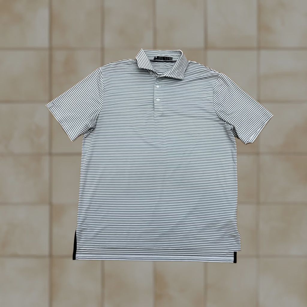 RLX Ralph Lauren VINTAGE RLX Ralph Lauren Polo Shirt Mens Sz L Blk Gry White Performance Stretch Wicking Size US L / EU 52-54 / 3 - 1 Thumbnail