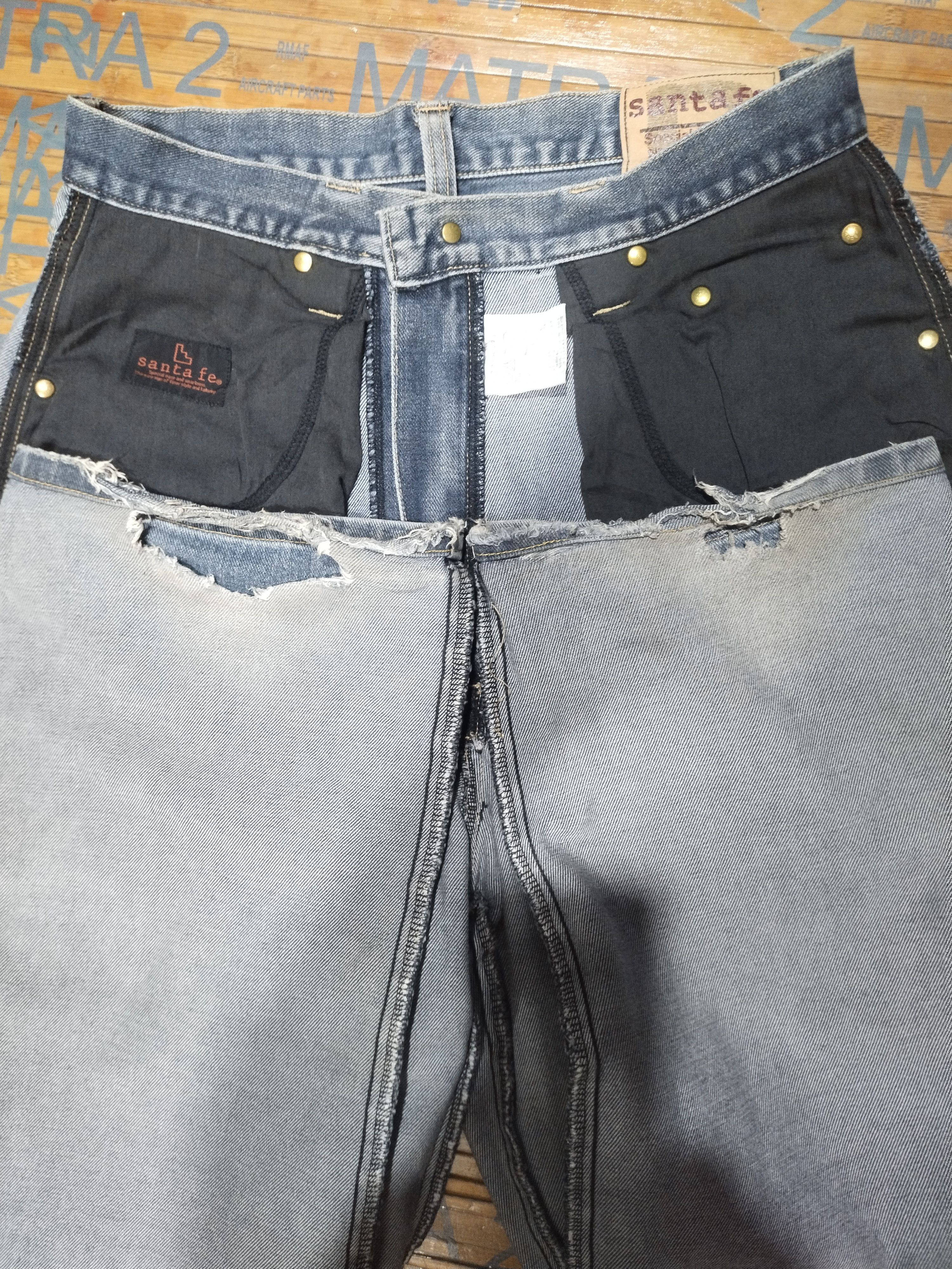 Japanese Brand × Vintage Jeans Santafe, Hip Hot Distressed Denim Sz 29" Size US 29 - 17 Thumbnail