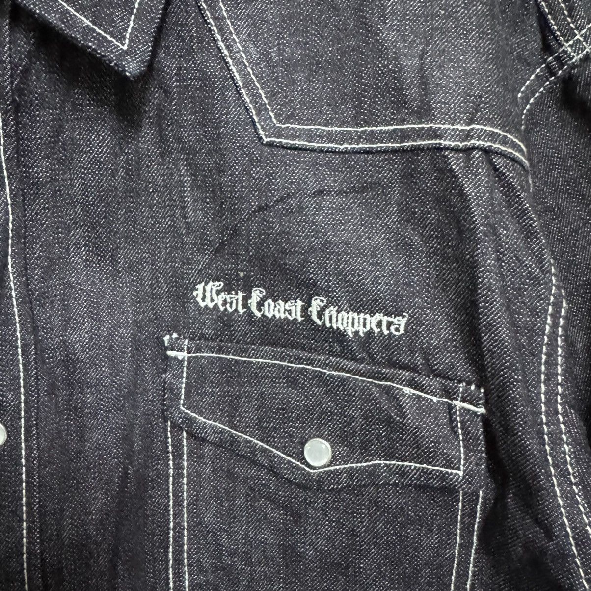 West Coast Choppers West Coast Choppers Pearl Snap Western Denim Shirt Heavy Size US XXL / EU 58 / 5 - 19 Thumbnail